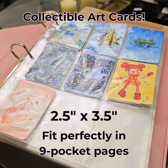 ACEO Pixel Kihikihi by Sarah Gonzalez, Original Art Card Gouache & Acrylic - Picture 4 of 4